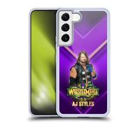 Head Case Designs Licenza Ufficiale WWE AJ Styles Wrestlemania 34 Superstars Custodia in Gel [Protezione di Grado Militare] Compatibile con Samsung Galaxy S22 5G E Compatibile con MagSafe
