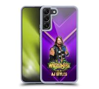 Head Case Designs Licenza Ufficiale WWE AJ Styles Wrestlemania 34 Superstars Custodia in Gel [Protezione di Grado Militare] Compatibile con Samsung Galaxy S22+ 5G E Compatibile con MagSafe