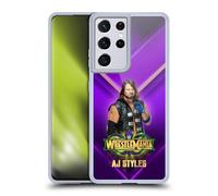 Head Case Designs Licenza Ufficiale WWE AJ Styles Wrestlemania 34 Superstars Custodia in Gel [Protezione di Grado Militare] Compatibile con Samsung Galaxy S21 Ultra 5G E Compatibile con MagSafe