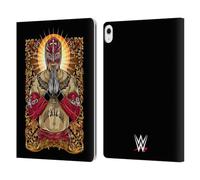 Head Case Designs Licenza Ufficiale WWE Bagliore Rey Mysterio Custodia Portafoglio in Pelle Compatibile con Apple iPad Air 13 2024/2025