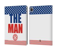 Head Case Designs Licenza Ufficiale WWE Bandiera degli US Becky Lynch The Man Custodia Portafoglio in Pelle Compatibile con Apple iPad PRO 13 M4 2024