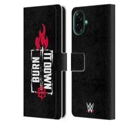 Head Case Designs Licenza Ufficiale WWE Burn It Down Seth Rollins Custodia Portafoglio in Pelle Compatibile con Samsung Galaxy A07