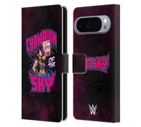 Head Case Designs Licenza Ufficiale WWE Campione Del Cielo Iyo Sky Custodia Portafoglio in Pelle Compatibile con Google Pixel 10 Pro XL