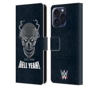 Head Case Designs Licenza Ufficiale WWE Diavolo, Sì Stone Cold Steve Austin Custodia Portafoglio in Pelle Compatibile con Apple iPhone 16 Pro Max