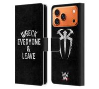 Head Case Designs Licenza Ufficiale WWE Distruggi tutti e parti R. Reigns Grafiche Custodia Portafoglio in Pelle Compatibile con Apple iPhone 17 Pro Max