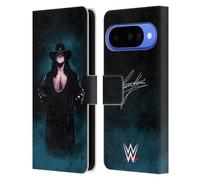 Head Case Designs Licenza Ufficiale WWE Firma Deadman The Undertaker Custodia Portafoglio in Pelle Compatibile con Google Pixel 10