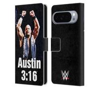 Head Case Designs Licenza Ufficiale WWE Foto Stone Cold Steve Austin Custodia Portafoglio in Pelle Compatibile con Google Pixel 10 Pro XL