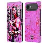 Head Case Designs Licenza Ufficiale WWE Grafica Bret Hart Custodia Portafoglio in Pelle Compatibile con Apple iPhone 17 Air