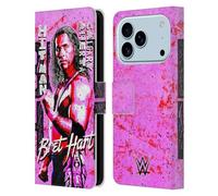 Head Case Designs Licenza Ufficiale WWE Grafica Bret Hart Custodia Portafoglio in Pelle Compatibile con Apple iPhone 17 PRO