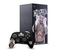 Head Case Designs Licenza Ufficiale WWE Grafica CM Punk Pacchetto Console Da Gioco Wrap E Pelle Per Controller Compatibile con Xbox Series X