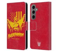 Head Case Designs Licenza Ufficiale WWE Hulkmania Hulk Hogan Custodia Portafoglio in Pelle Compatibile con Samsung Galaxy S25