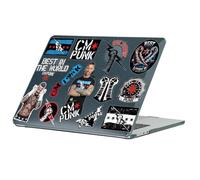Head Case Designs Licenza Ufficiale WWE Icone CM Punk Custodia Laptop Nero con Glitter Armatura Rigida Cristallo Compatibile con MacBook Air 13.6" M2 A2681/M3 A3113/M4 A3240 2022/2024/2025
