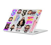 Head Case Designs Licenza Ufficiale WWE Icone Seth Rollins Custodia Laptop Trasparente Armatura Rigida Cristallo Compatibile con MacBook Air 13.6" M2 A2681/M3 A3113/M4 A3240 2022/2024/2025