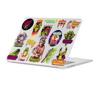 Head Case Designs Licenza Ufficiale WWE Icone The Ultimate Warrior Custodia Laptop Trasparente con Glitter Compatibile con MacBook Air 13.6" M2 A2681/M3 A3113/M4 A3240 2022/2024/2025