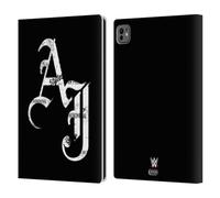 Head Case Designs Licenza Ufficiale WWE Iniziali Grunge Aj Styles Custodia Portafoglio in Pelle Compatibile con Apple iPad PRO 11 M4 2024