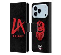 Head Case Designs Licenza Ufficiale WWE Logo LA Knight Custodia Portafoglio in Pelle Compatibile con Apple iPhone 17 PRO