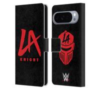 Head Case Designs Licenza Ufficiale WWE Logo LA Knight Custodia Portafoglio in Pelle Compatibile con Google Pixel 10 Pro XL