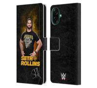 Head Case Designs Licenza Ufficiale WWE Monday Night Messiah Seth Rollins Custodia Portafoglio in Pelle Compatibile con Samsung Galaxy A07