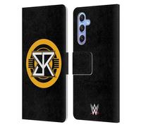 Head Case Designs Licenza Ufficiale WWE Monogramma Seth Rollins Custodia Portafoglio in Pelle Compatibile con Samsung Galaxy A34 5G