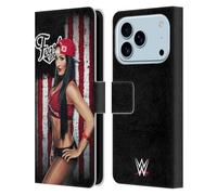 Head Case Designs Licenza Ufficiale WWE Nikki Bella Bandiera Americana Superstars Custodia Portafoglio in Pelle Compatibile con Apple iPhone 17 PRO