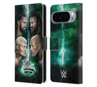 Head Case Designs Licenza Ufficiale WWE Poster Key Art Wrestlemania 40 Custodia Portafoglio in Pelle Compatibile con Google Pixel 10 Pro XL