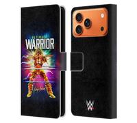 Head Case Designs Licenza Ufficiale WWE Retro Blast The Ultimate Warrior Custodia Portafoglio in Pelle Compatibile con Apple iPhone 17 Pro Max