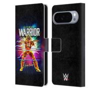 Head Case Designs Licenza Ufficiale WWE Retro Blast The Ultimate Warrior Custodia Portafoglio in Pelle Compatibile con Google Pixel 10 Pro XL