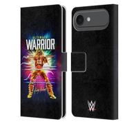 Head Case Designs Licenza Ufficiale WWE Retro Blast The Ultimate Warrior Custodia Portafoglio in Pelle Compatibile con Apple iPhone 17 Air