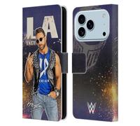 Head Case Designs Licenza Ufficiale WWE Ritratto LA Knight Custodia Portafoglio in Pelle Compatibile con Apple iPhone 17 PRO