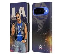 Head Case Designs Licenza Ufficiale WWE Ritratto LA Knight Custodia Portafoglio in Pelle Compatibile con Google Pixel 10