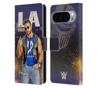 Head Case Designs Licenza Ufficiale WWE Ritratto LA Knight Custodia Portafoglio in Pelle Compatibile con Google Pixel 10 Pro XL