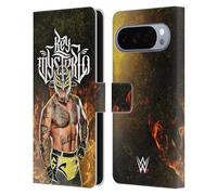 Head Case Designs Licenza Ufficiale WWE Ritratto Rey Mysterio Custodia Portafoglio in Pelle Compatibile con Google Pixel 10 Pro XL