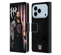 Head Case Designs Licenza Ufficiale WWE Roman Reigns Bandiera Americana Superstars Custodia Portafoglio in Pelle Compatibile con Apple iPhone 17 PRO