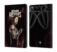 Head Case Designs Licenza Ufficiale WWE Roman Reigns Superstars Custodia Portafoglio in Pelle Compatibile con Apple iPad PRO 11 2020/2021 / 2022