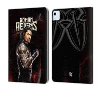 Head Case Designs Licenza Ufficiale WWE Roman Reigns Superstars Custodia Portafoglio in Pelle Compatibile con Apple iPad Air 11 2020/2022/2024/2025