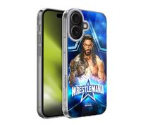 Head Case Designs Licenza Ufficiale WWE Roman Reigns Wrestlemania 38 Superstars Custodia in Gel [Protezione di Grado Militare] Compatibile con Apple iPhone 17