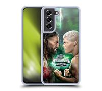 Head Case Designs Licenza Ufficiale WWE Roman Vs Cody Wrestlemania 40 Custodia in Gel [Protezione di Grado Militare] Compatibile con Samsung Galaxy S21 Fe 5G E Compatibile con MagSafe