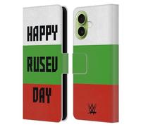 Head Case Designs Licenza Ufficiale WWE Rusev Happy Rusev Day Superstars 7 Custodia Portafoglio in Pelle Compatibile con Apple iPhone 17