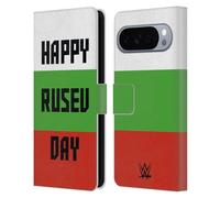Head Case Designs Licenza Ufficiale WWE Rusev Happy Rusev Day Superstars 7 Custodia Portafoglio in Pelle Compatibile con Google Pixel 10 Pro XL