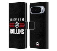 Head Case Designs Licenza Ufficiale WWE Seth Rollins Monday Night Superstars 7 Custodia Portafoglio in Pelle Compatibile con Google Pixel 10 Pro XL