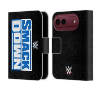 Head Case Designs Licenza Ufficiale WWE Smack Down Logo Del Programma TV Custodia Portafoglio in Pelle Compatibile con Apple iPhone Duo