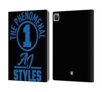 Head Case Designs Licenza Ufficiale WWE The Phenomenal One Aj Styles Custodia Portafoglio in Pelle Compatibile con Apple iPad PRO 13 M4 2024