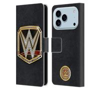 Head Case Designs Licenza Ufficiale WWE World Heavyweight Champion Fascia della Vittoria Custodia Portafoglio in Pelle Compatibile con Apple iPhone 17 PRO