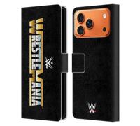 Head Case Designs Licenza Ufficiale WWE Wrestlemania Logo Del Programma TV Custodia Portafoglio in Pelle Compatibile con Apple iPhone 17 Pro Max