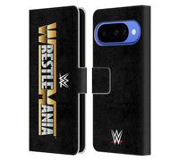 Head Case Designs Licenza Ufficiale WWE Wrestlemania Logo Del Programma TV Custodia Portafoglio in Pelle Compatibile con Google Pixel 10