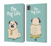 Head Case Designs Life Sky Blue Piper Il Pug Custodia Portafoglio in Pelle Compatibile con Apple iPad PRO 11 M4 2024