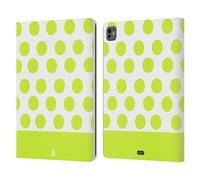 Head Case Designs Lime E Punti Bianchi Nail Art Custodia Portafoglio in Pelle Compatibile con Apple iPad PRO 13 M4 2024