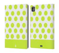 Head Case Designs Lime E Punti Bianchi Nail Art Custodia Portafoglio in Pelle Compatibile con Apple iPad PRO 11 M4 2024