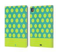 Head Case Designs Lime E Punti Celesti Nail Art Custodia Portafoglio in Pelle Compatibile con Apple iPad PRO 13 M4 2024