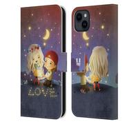 Head Case Designs Lucciole La Luce Dell'Amore Custodia Portafoglio in Pelle Compatibile con Apple iPhone 15 Plus